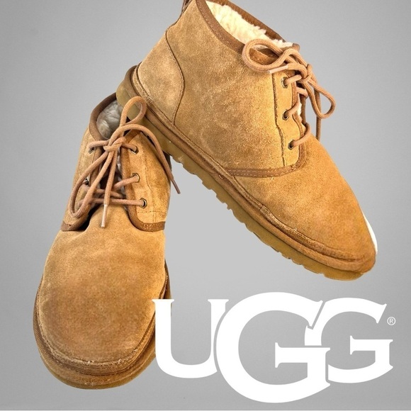 UGG Other - UGG Neumel Chestnut Lace-Up Fur-Lined Suede Boots Men’s  Size 10